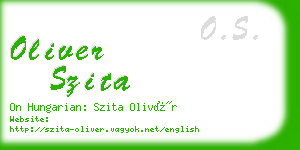 oliver szita business card